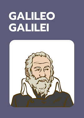 Galileo Galilei Portrait Illustration