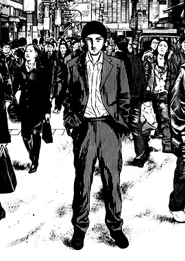 Man in Suit in Crowded City