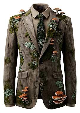 Moss and Mushroom Suit Jacket