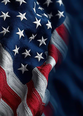 American Flag Close-Up