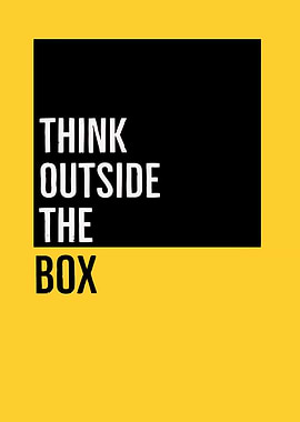 Think Outside the Box Typography Art