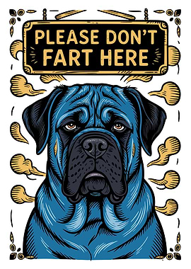 Please Don't Fart Here Dog Sign
