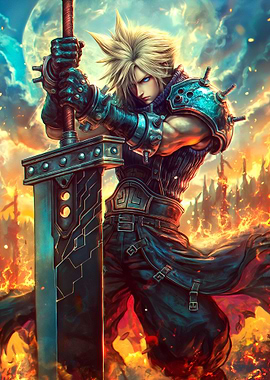 Cloud Strife with Buster Sword