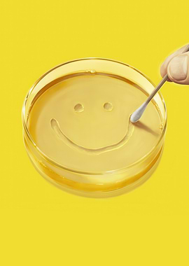 Smiley Face in Petri Dish