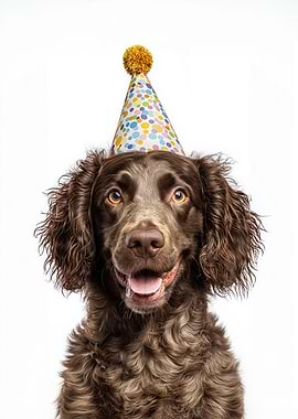 Happy Birthday American Water Spaniel Dog