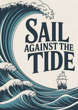Sail Against the Tide Illustration