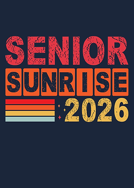 Retro Senior Sunrise Class of 2026 High School Graduation