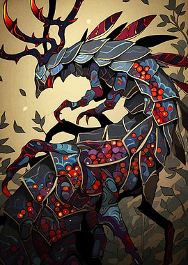 Armored Insectoid Creature Antlers