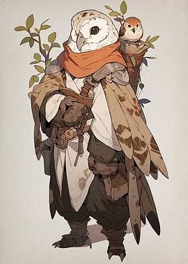 Anthropomorphic Owl Bird