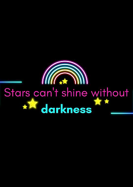 Stars and Darkness Neon Sign