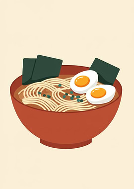 Ramen Bowl Illustration