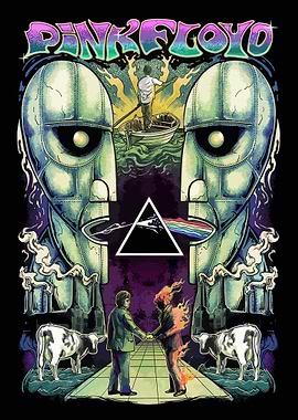 Pink Floyd Album Art Illustration