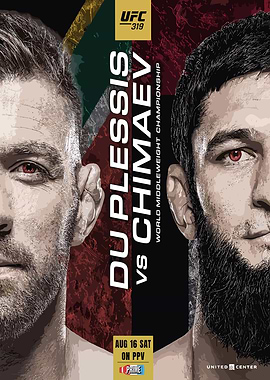 UFC 319 Du Plessis vs Chimaev Poster