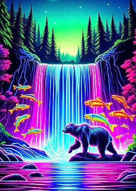 Neon Waterfall Bear Fish