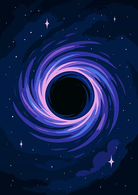 Cosmic Purple Black Hole Vortex