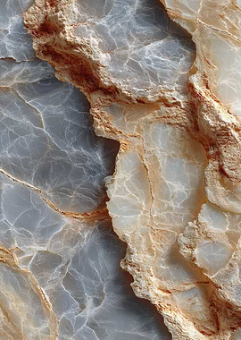 Abstract Marble Texture with Brown Veins