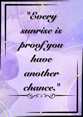 Inspirational Sunrise Quote Art