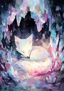 Sleeping Fox in Crystal Cave