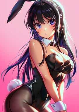 Anime Girl in Bunny Suit