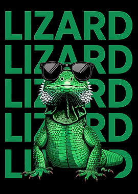 Cool Lizard with Sunglasses