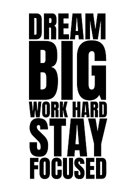 Dream Big Motivational Text Art