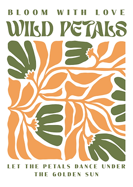 Wild Petals Floral Retro Nature Boho Style