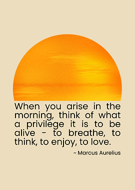 Marcus Aurelius Quote Sunrise Art