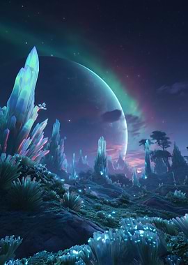Crystal Planet Landscape