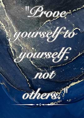 Inspirational Quote on Abstract Blue Background