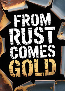 From Rust Comes Gold Typography Art