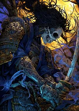 Undead Samurai Warrior with Sword