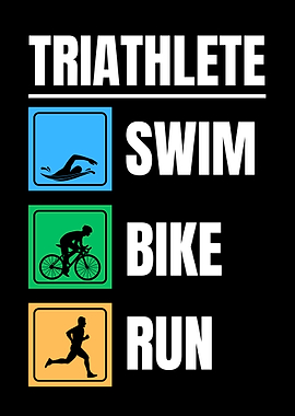 Triathlete Swim Bike Run