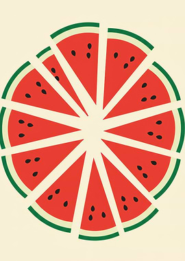 Watermelon Slices Circle