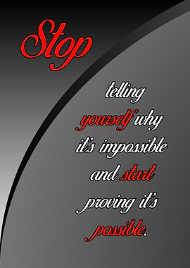 Motivational Quote: Stop, Start Proving