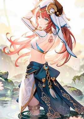 Girl in Water with Tattoo