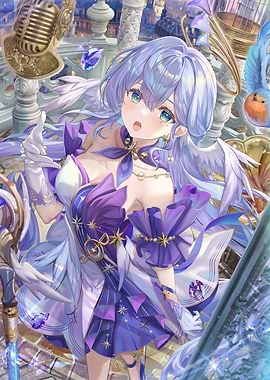 Girl Singer with Microphone