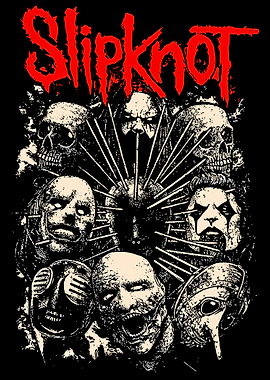 Slipknot Band Masks Graphic Art