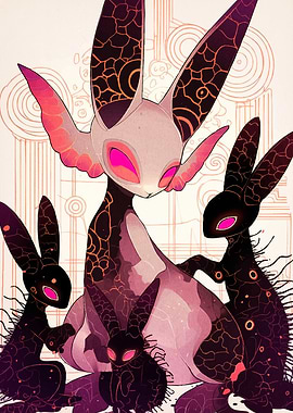 Abstract Rabbit Family