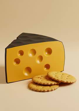 Cheese and Crackers Still Life
