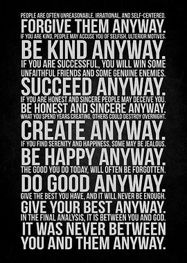 Inspirational Text on Black Background