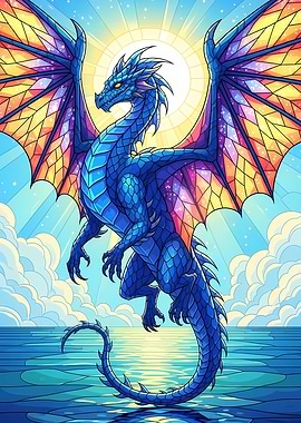 Blue Dragon Over Water