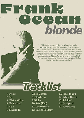 Frank Ocean Blonde Album Cover