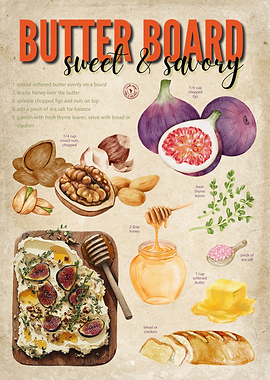Butter Board Sweet & Savory Recipe | Vintage Paper