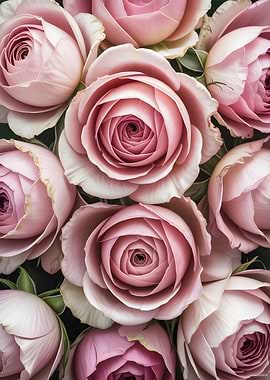 Pink Roses Close-Up