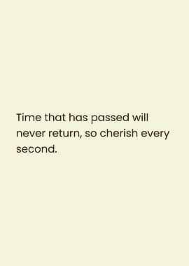 Cherish Every Second