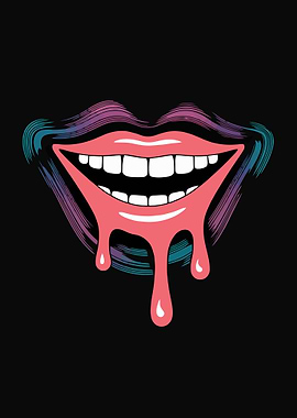 Melting Lips Illustration