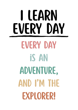 I Learn Every Day Typography Art