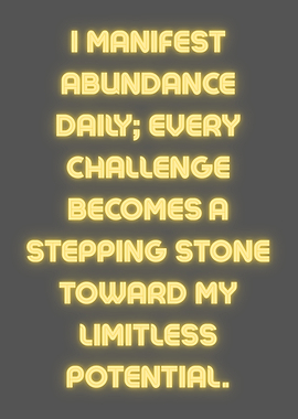 Manifest Abundance Daily Inspirational Quote