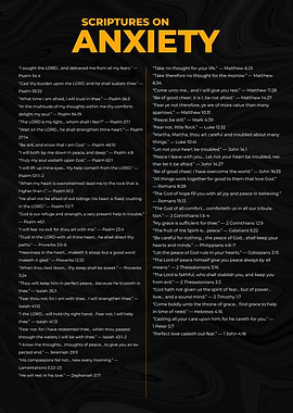 Scriptures on Anxiety: Bible Verses