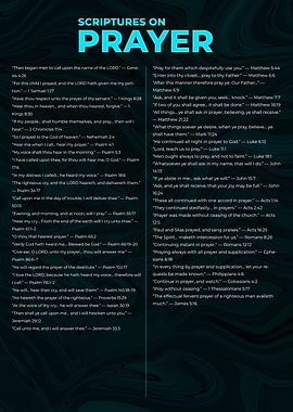 Scriptures on Prayer Teal and White